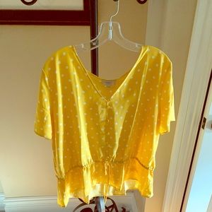 Yellow and white dot Blouse